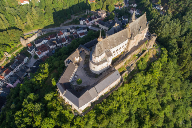 Schloss Vianden Luftaufnahme